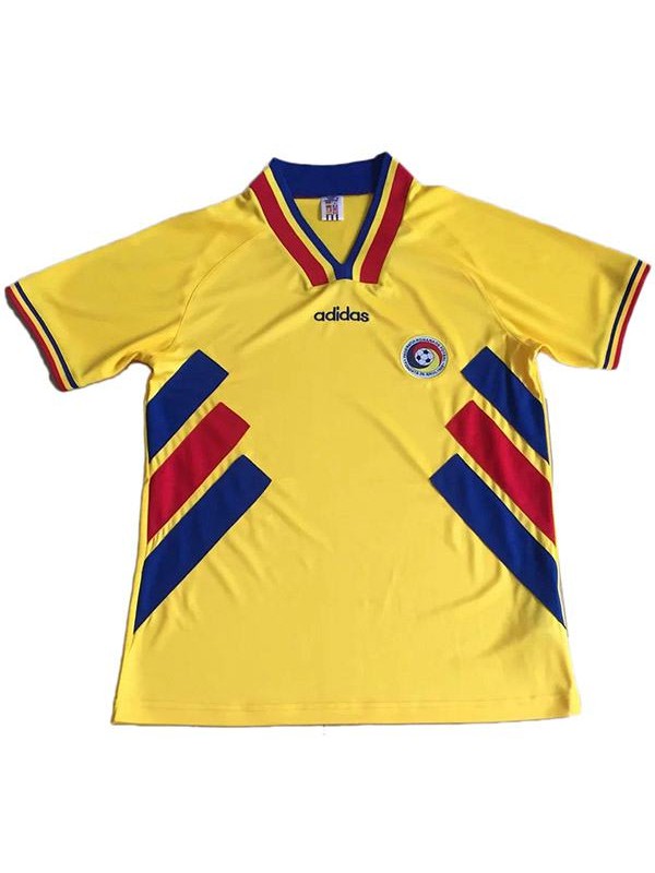 Romania Retro Jersey Men's Soccer Sportwear Football Shirt Yellow 1994